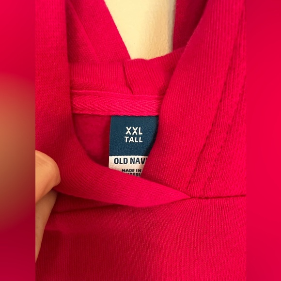 Old Navy Cropped Pullover Hoodie, Size XXLT (20), Berry Fine - Picture 5 of 6